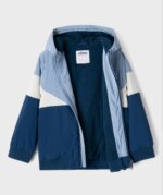 Veste à Capuche Garçon / Enfant Block Color – Bleu, Bleu Ciel et Blanc - Image 4