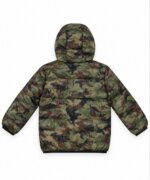 Doudoune à Capuche Garçon Motif Camouflage – Blouson Légèrement Matelassé Doublé Bleu - Image 3