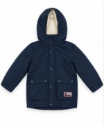 Doudoune à Capuche Garçon Rouge et Bleu – Blouson Matelassé Léger Mi-Saison