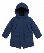 Parka Chaud Garçon à Capuche – Manteau Hiver Bleu Roy / Bleu Marine Imperméable