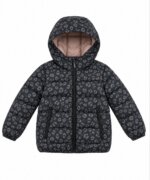 Doudoune Chaud Fille à Capuche – Manteau Matelassé Imprimé Léopard / Taches - Image 3