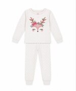 pack de 2 Pyjamas Fille Manches Longues – Ensemble Nuit Motif Renne & Cerf (Coton Doux) - Image 4
