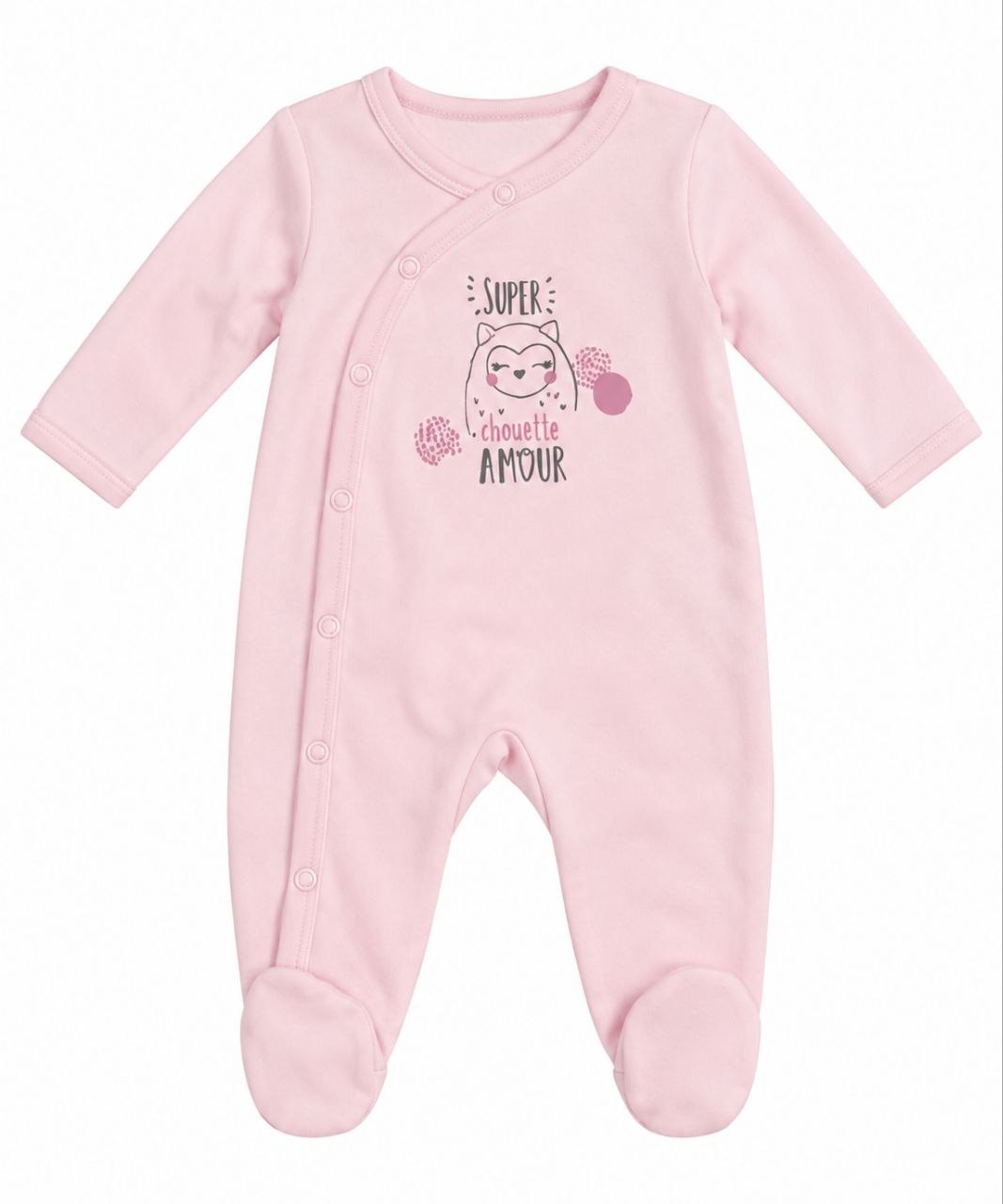IMAGE 2026-09-07 11:56:51 Pyjama Grenouillère Bébé Coton Écru – Pressionné Croisé Motif Loutre & Câlin - Image 1