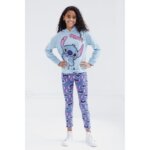 Ensemble Hello Kitty /Stitch– Sweat à Capuche Bleu Ciel & Legging Imprimé Sweat à Capuche Rose & Legging Imprimé - Image 3