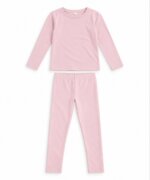 Ensemble Pyjama H&M Fille 2 Pièces Rose Pastel – T-Shirt Manches Longues & Legging Côtelé - Image 3