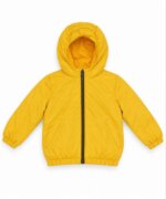 Veste Blouson Matelassé Enfant Jaune Moutarde – Manteau Légal à Capuche d'Automne