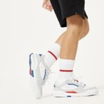 Chaussures de sport enfant à scratch Decathlon Playful Fast – Blanc, Rouge & Bleu - Image 2