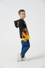 Veste sweat à capuche Cars Flash McQueen motifs flammes - Garçon / Enfant - Image 3