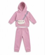 Ensemble survêtement rose avec petite pochette banane intégrée - Fille / Bébé