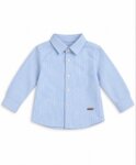 Chemise Garçon Bleu Ciel Rayée Manches Longues – Look Cérémonie & Casual Chic