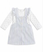 Ensemble Bébé Fille 2 Pièces – Robe Salopette à Volants & T-Shirt Manches Longues (Décliné en plusieurs coloris) - Image 2