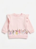 Sweat Disney Princess Bébé / Fille Rose Poudre à Volants – Pull Princesses Disney & Châteaux