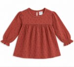 Tunique / Blouse Fille Manches Longues – Collection Fluide à Fronces (Déclinée en Imprimés & Unis)
