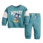 Ensemble Survêtement Garçon Disney Mickey Mouse Bleu Canard – Set Sweat & Jogging Sportswear