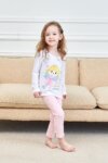 Pyjama / Tenue d'Intérieur Fille Fée Magique Blanc & Rose – T-Shirt Manches Longues et Leggings à Pois