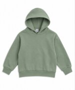 Sweat à Capuche Enfant Vert Sauge Minimaliste – Hoodie Unisex Basic en Molleton Soft