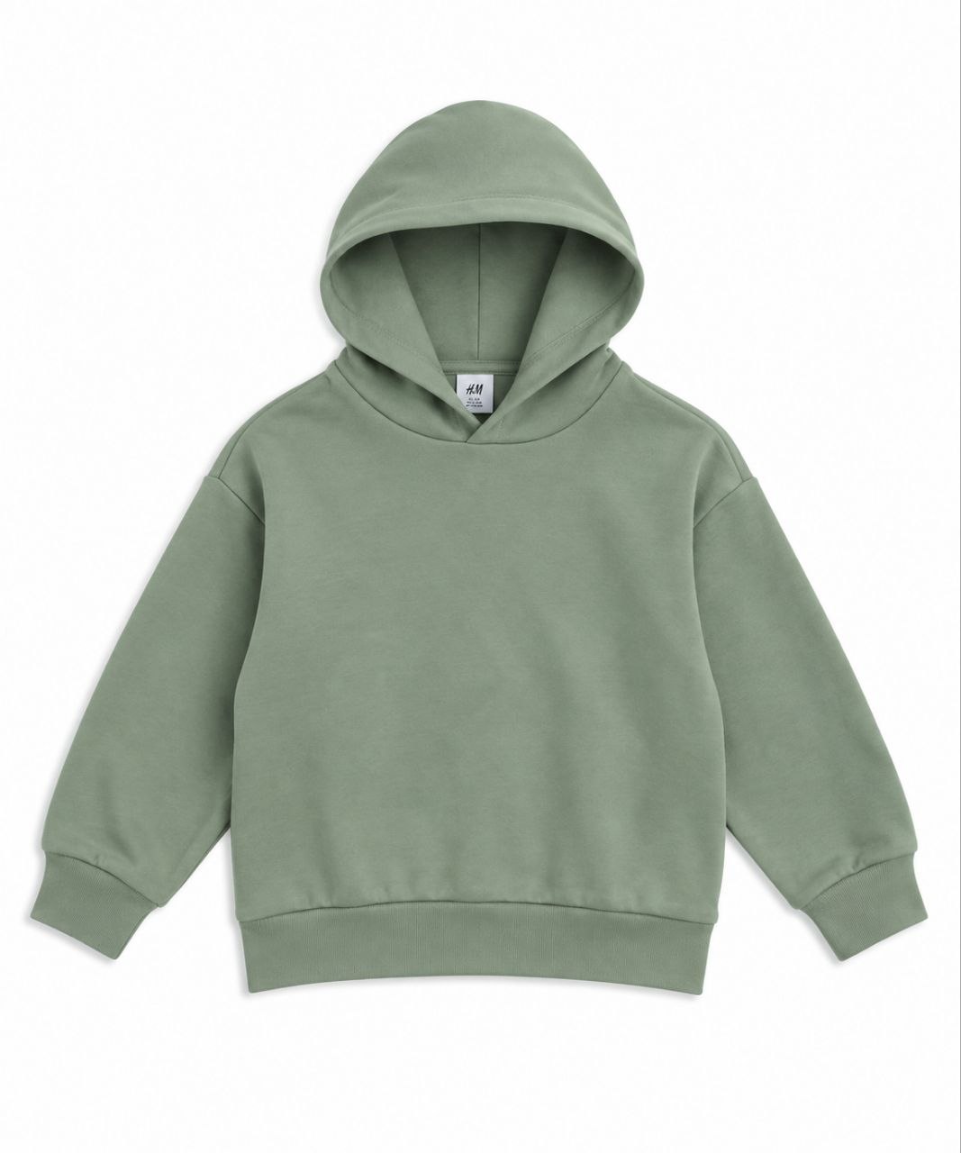 IMAGE 2026-09-17 14:49:43 Sweat à Capuche Enfant Vert Sauge Minimaliste – Hoodie Unisex Basic en Molleton Soft - Image 1