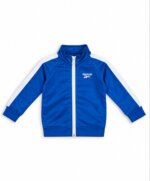Ensemble Survêtement Enfant Reebok Bleu Roi & Blanc – Set Veste Zip Col Montant et Pantalon Jogging Sportswear - Image 3