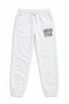 Jogging Blanc Écru Enfant "Miami USA" – Bas de Survêtement Style Universitaire Streetwear