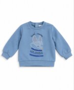 Sweat Bébé / Garçon Bleu Ciel Imprimé Renard "Rusé comme un Renard" – Pull Molleton Doux