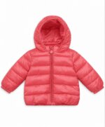 Doudoune Light Fille Rose Corail à Capuche – Manteau Matelassé Léger & Compaсt