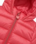 Doudoune Light Fille Rose Corail à Capuche – Manteau Matelassé Léger & Compaсt - Image 3