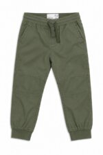 Pantalon Jogger Chino Garçon Extensible – Bas Casual Style Cargo Ajusté (Vert Kaki & Beige Camel) - Image 3