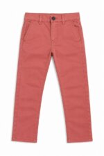 Pantalon Chino Garçon Kiabi Rose Brique / Terracotta – Pantalon Droit en Coton Stretch