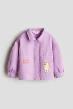 Veste surchemise en velours côtelé lilas Bingo Bluey H&M - Fille / Enfant - Image 3
