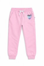 pantalons de jogging -between-rose et vieux rose avec paillettes et sequins - Fille / Enfant - Image 2