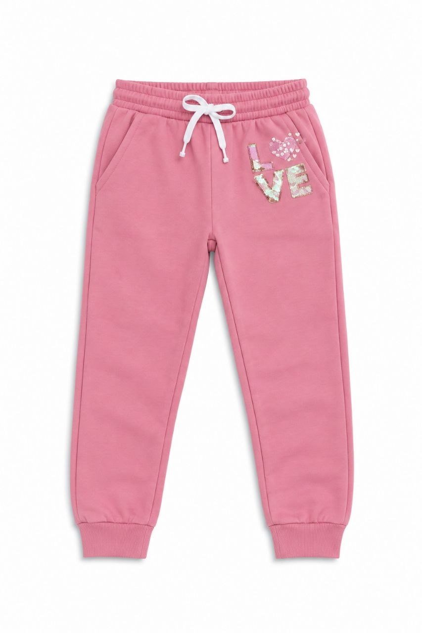 IMAGE 2026-09-20 13:03:26 pantalons de jogging -between-rose et vieux rose avec paillettes et sequins - Fille / Enfant - Image 1