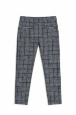 pantalons à carreaux gris et noir style à pinces / tregging - Fille - Image 2