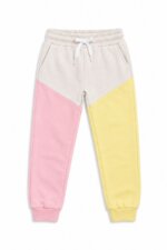 pantalons de jogging gris chiné et tricolore pastel - Fille / Enfant