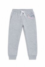 pantalons de jogging gris chiné et tricolore pastel - Fille / Enfant - Image 3
