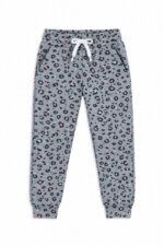Pantalon de jogging gris imprimé léopard In Extenso / Between - Fille / Enfant
