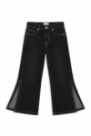 jeans évasés bootcut / flare H&M fentes au bas - Bleu & Noir - Fille / Enfant