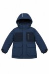 Manteau parka doudoune chaude à capuche bleu canard et bleu marine - Garçon / Enfant