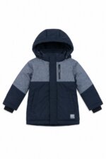 doudounes chaudes à capuche bicolores - Garçon / Enfant - Image 2