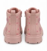 Boots montantes rose poudré motifs cœurs & paillettes - Fille / Enfant - Image 4