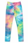 leggings de sport / gym effet nid d'abeille (Unis & Tie-Dye) - Fille / Enfant