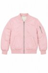 Veste bomber matelassée rose poudré - Fille / Enfant
