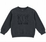 Sweat-shirt gris délavé New York style vintage - Garçon / Enfant