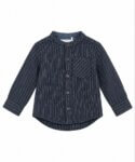 Chemise Zara à rayures bleu marine et col officier - Garçon / Enfant / Bébé