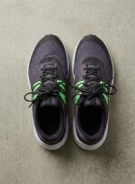 Baskets de Running Homme Noires et Grises – Chaussures de Sport Légeres avec Touches Vert Fluore - Image 3