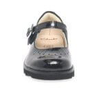 Chaussures Fille Clarks en Cuir Verni Noir – Salomés / Ballerines à Bride et Perforations Cœur - Image 3