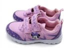 Baskets Fille Minnie Mouse Roses et Violettes – Sneakers à Double Scratch pour Enfant