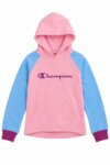 Sweat à Capuche Enfant Champion – Pull Bicolore Rose et Bleu avec Poche Kangourou