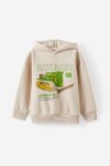 Sweat à Capuche Garçon Beige John Deere