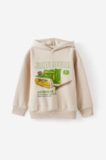 Sweat à Capuche Garçon Beige John Deere