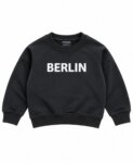 Sweat Garçon Primark Noir et Vert à Motifs Berlin et Ireland